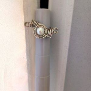 Wire-wrapped Glass Beaded Ring